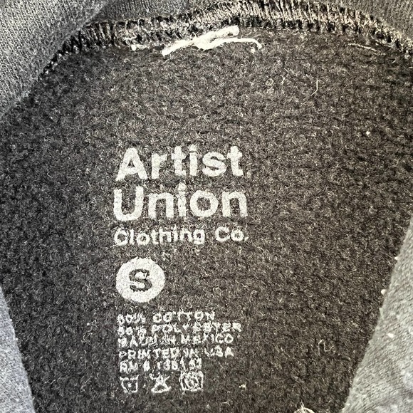 Great Wave Art Hoodie Sweatshirt Adult Small Black Artist Union Japan Kanagawa - Picture 6 of 12